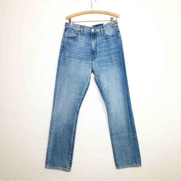 7 for all mankind, easy, slim, straight leg, high rise, jeans - Picture 1 of 13